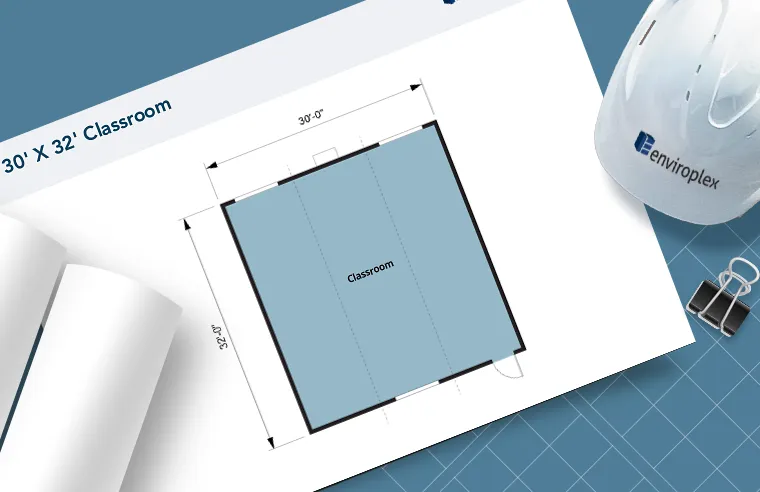 30′ X 32′ Classroom Floor Plan