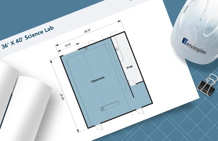 36′ X 40′ Science Lab Floor Plan