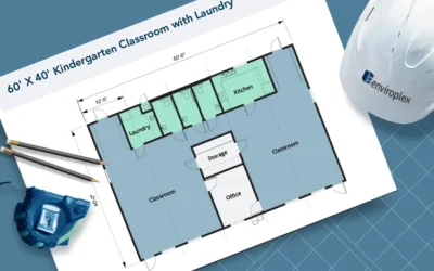 60′ X 40′ Kindergarten Classroom with Laundry Floor Plan