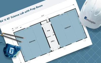84′ X 40′ Science Lab with Prep Room Floor Plan