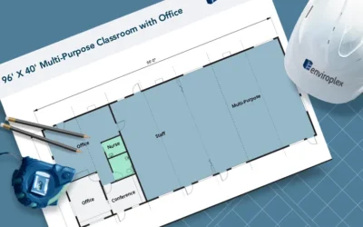 96′ X 40′ Multi-Purpose Classroom with Office Floor Plan