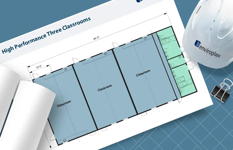 High Performance Three Classroom Floor Plan